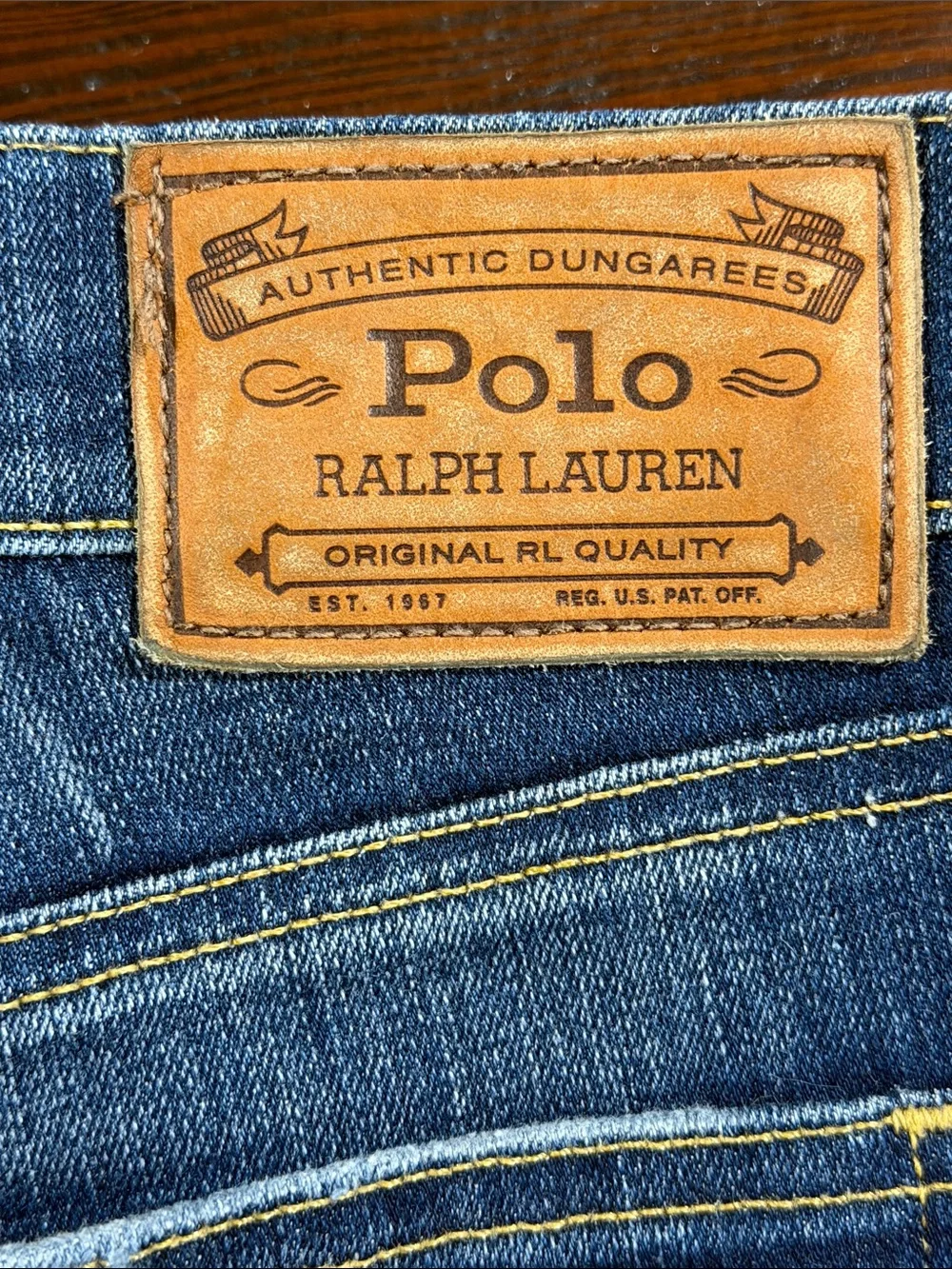 Ralph Lauren Tompkins Dark Blue Skinny Jeans size 31